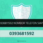 √ 0393681592 Nombor Telefon Siapa?