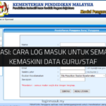 eOperasi: Cara Log Masuk untuk Semak dan Kemaskini Data Guru/Staf