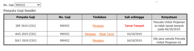 Contoh Penjanaan Penyata Gaji Untuk Pinjaman