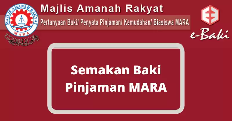 Bagaimana Cara Semak Baki Pinjaman Pendidikan MARA Melalui eBaki MARA?