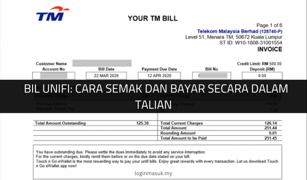 √ Bil Unifi: Cara Semak dan Bayar Secara Dalam Talian