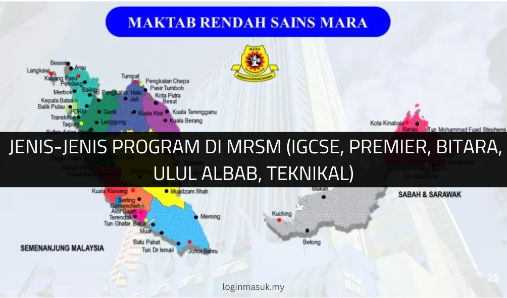 √ Jenis-jenis Program di MRSM (IGCSE, Premier, Bitara, Ulul Albab, Teknikal)