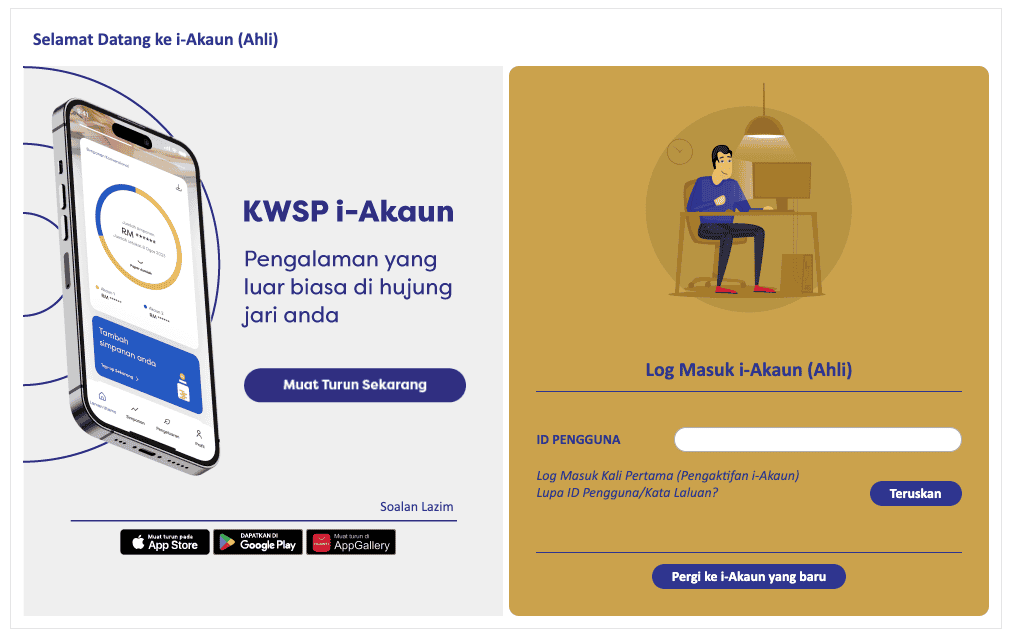 Bagaimana Cara Login i-Akaun Klasik?